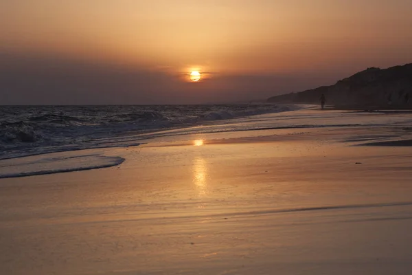 Sunset Beach Mazagon, Huelva, Andalusia, Atlantic coast, İspanya