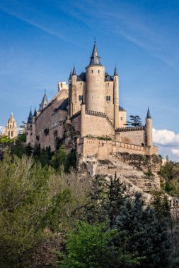 Alczar de Segovia, Monumento del Patrimonio Mundial. Antigua fortaleza y castillo ortaçağ. Punto de inters y referencia para el turismo. En Segovia, Castilla y Len, Espaa.