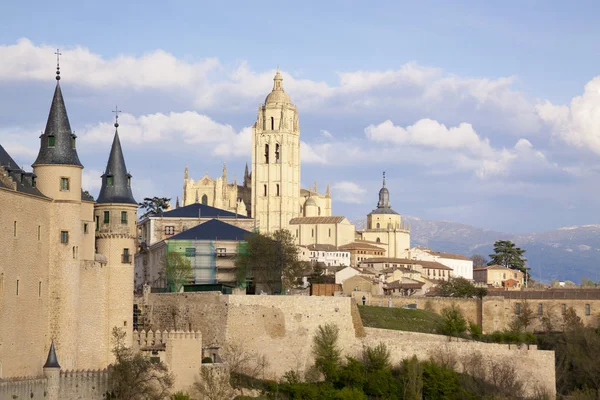 Alczar Segovia Monumento Del Patrimonio Mundial Antigua Fortaleza Castillo Középkori — Stock Fotó