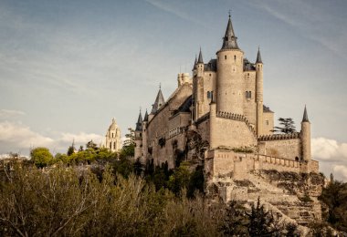 Alczar de Segovia, Monumento del Patrimonio Mundial. Antigua fortaleza y castillo ortaçağ. Punto de inters y referencia para el turismo. En Segovia, Castilla y Len, Espaa.