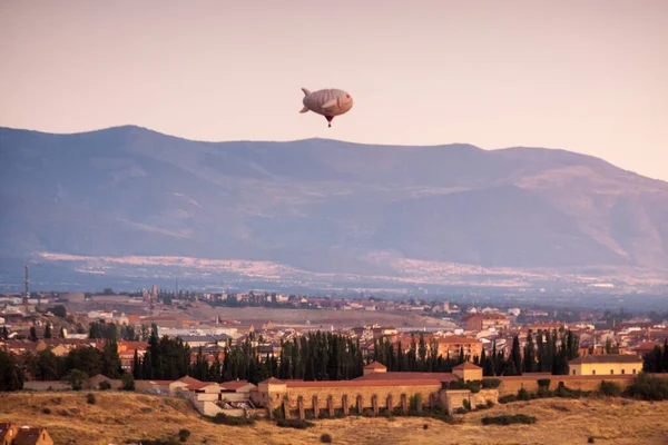 Festival Balão Aerostático Sobre Cidade Segóvia Castilla Leon Espanha Aventuras — Fotografia de Stock