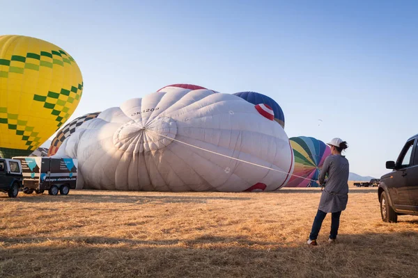 Segóvia Castela Leão Espanha Julho 2019 Festival Balões Aerostáticos Sobre — Fotografia de Stock