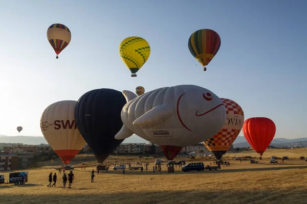 Segovia Kasztília Leon Spanyolország 2019 Július Aerosztatikus Léggömb Fesztivál Város — Stock Fotó