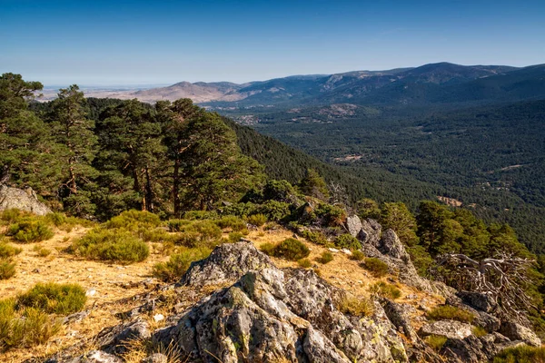 Parque Nacional Sierra Guadarrama Vista Das Montanhas Valsain Segóvia Espanha — Fotografia de Stock