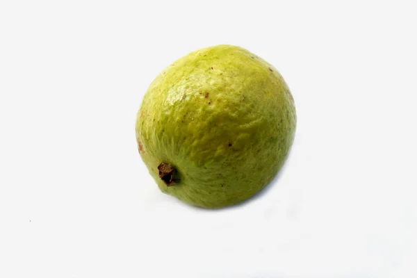 Ovoce Čerstvé Guava Bílém Pozadí — Stock fotografie