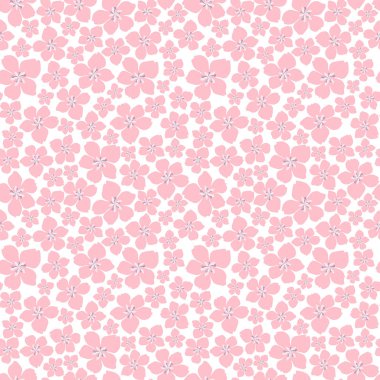 Sakura çiçeği ile Seamless modeli. Vektör çizim.