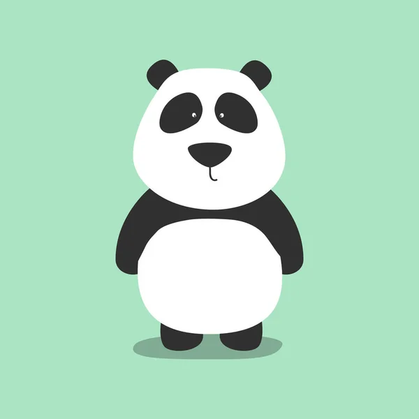 手绘矢量插图可爱有趣的熊猫 — 图库矢量图片