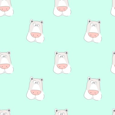 Vektör yazdırma karikatür kaplan bebek için. Seamless modeli. Vect