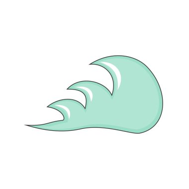 Beyaz arka plan üzerinde aynı zamanda bir logo fikri izole dalga mavi deniz. Ve