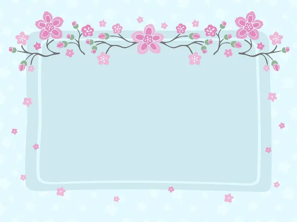 Cartão Saudação Com Flores Cor Rosa Cartão Convite Com Flor — Vetor de Stock