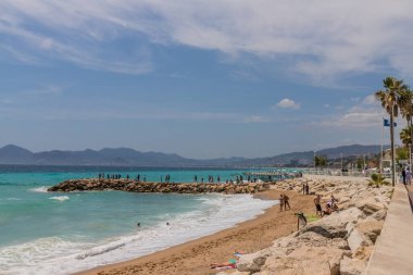 Fransa 'da Cannes' da tipik bir manzara