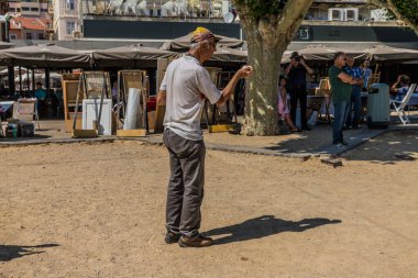Fransa 'da Cannes' da tipik bir manzara