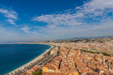 Fransa 'da Cote d Azur' da Nice Manzarası