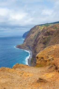 görkemli görünümünü Kayalıklar, Madeira, Portekiz