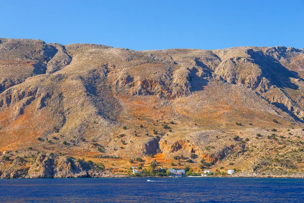 Södra kusten av Kreta nära Agia Roumeli, Grekland — Stockfoto