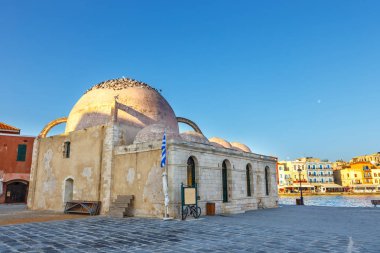 sabah görünümü, Chania, Yunanistan'ın eski liman