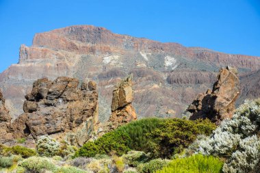 Roques de Garcia ve El Teide yanardağı, Tenerife Adası, İspanya