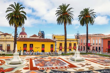 La Orotava, Tenerife, İspanya - 11 Haziran 2015: Corpus Christi kutlama bir Tenerife en derin köklü gelenekleri vardır
