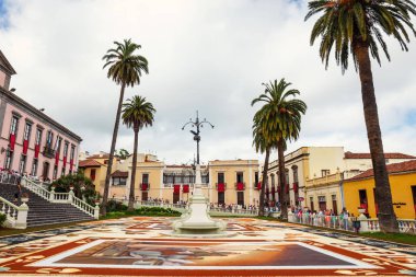 La Orotava, Tenerife, İspanya - 11 Haziran 2015: Corpus Christi kutlama bir Tenerife en derin köklü gelenekleri vardır