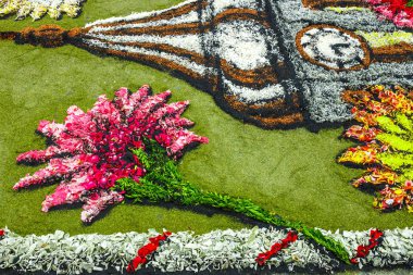 La Orotava, Tenerife, İspanya - 11 Haziran 2015: Corpus Christi kutlama bir Tenerife en derin köklü gelenekleri vardır