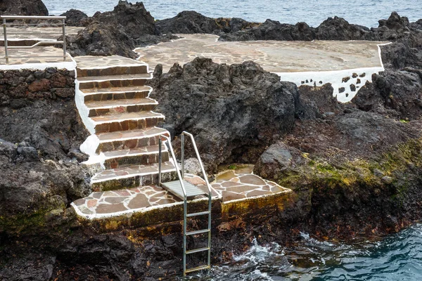 Piscina natural em Garachico, Tenerife Island, Canary, Espanha — Fotografia de Stock