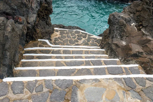 Piscina natural em Garachico, Tenerife Island, Canary, Espanha — Fotografia de Stock