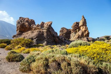 Roques de Garcia ve El Teide yanardağı, Tenerife Adası, İspanya