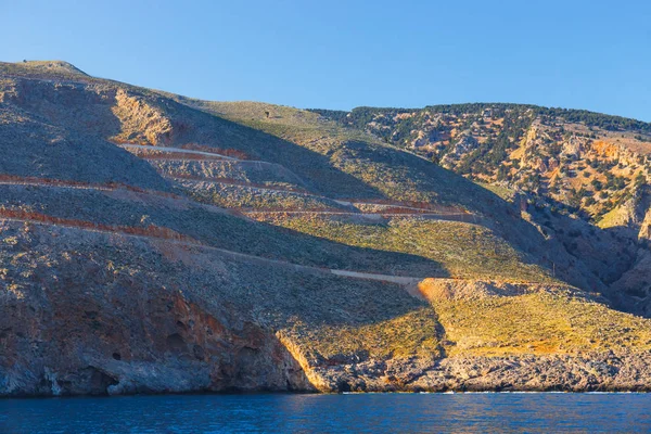 Zuid kust van Kreta in de buurt van Agia Roumeli, Griekenland — Stockfoto