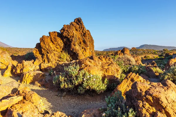 Nascer do sol na caldeira do Vulcão El Teide, Tenerife, Espanha — Fotografia de Stock