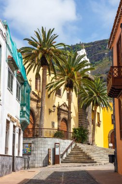 Garachico, Tenerife Adası, İspanya, 08 Haziran 2015: sokak Garachico şehir adada Tenerife, Kanarya, İspanya