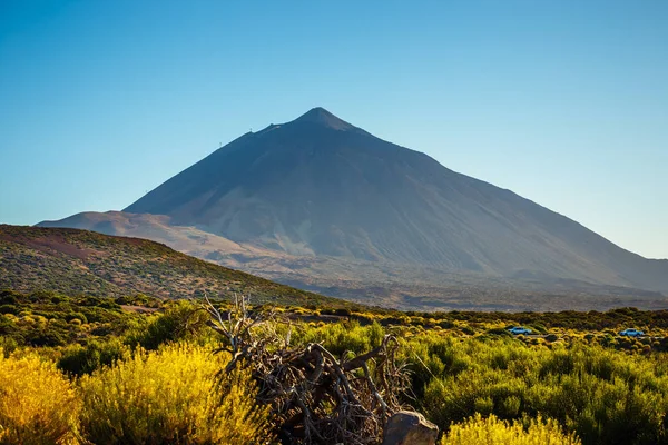 Günbatımı üzerinde Teide yanardağı Tenerife, Kanarya Adası, İspanya