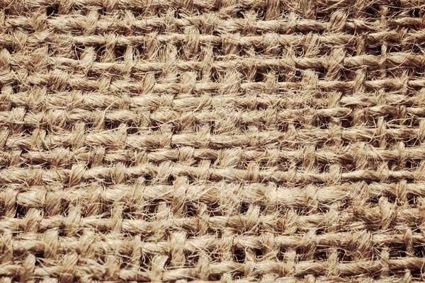 Textured background of a brown burlap bag, close up — Stock Photo, Image
