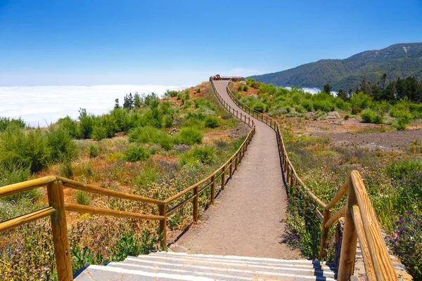 Punkt widokowy nad chmurami w Parku Narodowego Teide w Tenerife, Hiszpania — Zdjęcie stockowe