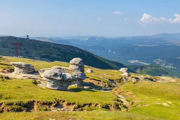 Geomorphologic rocky structures in Bucegi Mountains, Romania — Stock Photo, Image