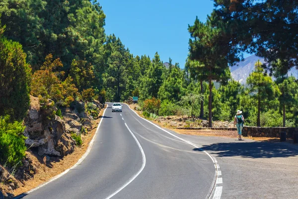 Route in de bergen van het eiland Tenerife, Spanje — Stockfoto
