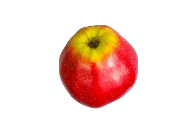 Primer plano de manzana roja aislada sobre fondo blanco — Foto de Stock