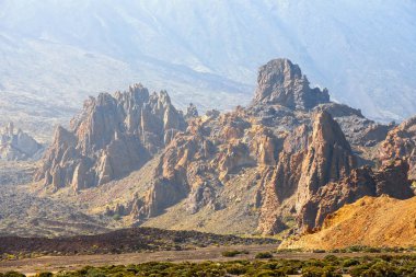 Sunrise caldera El Teide yanardağ, Tenerife, İspanya