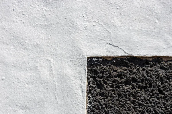 Pared típica hecha de piedra volcánica, Lanzarote —  Fotos de Stock