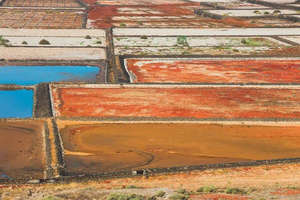 Salinas de Janubio, mina de sal na ilha de lanzarote, Espanha — Fotografia de Stock