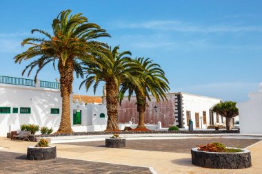 Şehir Merkezi Teguise, Lanzarote Adası'nın eski başkenti görünümünü