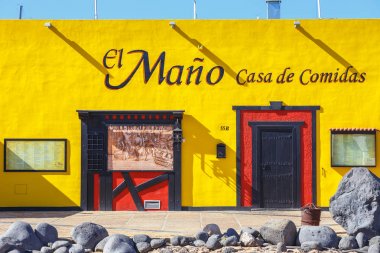 Playa Blanca, Lanzarote, 04 Nisan, 2017: sahil Marina Rubicon Playa Blanca, Lanzarote, Kanarya Adaları, İspanya