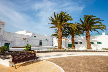 Şehir Merkezi Teguise, Lanzarote Adası'nın eski başkenti görünümünü