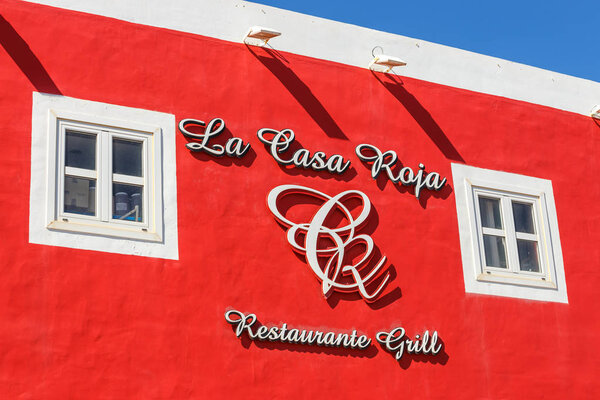 Playa Blanca, Lanzarote, 04 April, 2017: Promenade in Marina Rubicon in Playa Blanca, Lanzarote, Canary Island, Spain