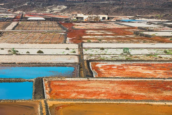 Salinas de Janubio, mina de sal na ilha de lanzarote, Espanha — Fotografia de Stock
