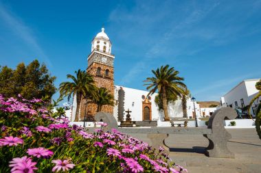 Şehir Merkezi Teguise, Lanzarote Adası'nın eski başkenti görünümünü