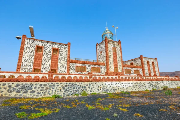 Lighthause Faro de la Entallada bij Las Playitas, Fuerteventura, Spanje — Stockfoto