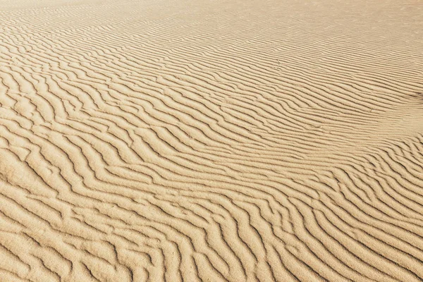 Lines in the sand of a beach, close up