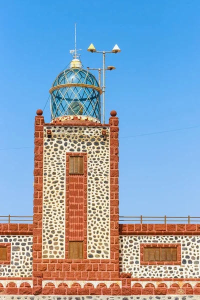 Lighthause Faro de la Entallada bij Las Playitas, Fuerteventura, Spanje — Stockfoto