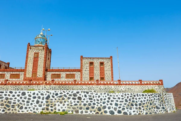 Lighthause Faro de la Entallada near Las Playitas, Fuerteventura, Spain — Stock Photo, Image