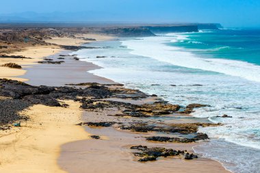 Beach El Cotillo Köyü Fuerteventura Island, İspanya